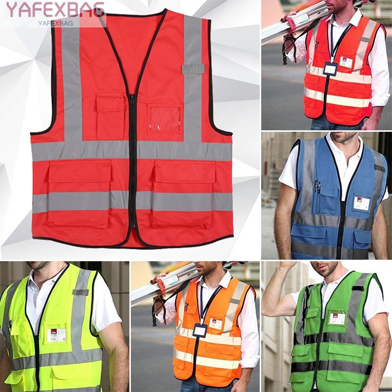 Safety Vest Reflective Jacket Security Waistcoat Warp Worker Driver Bikers Vest