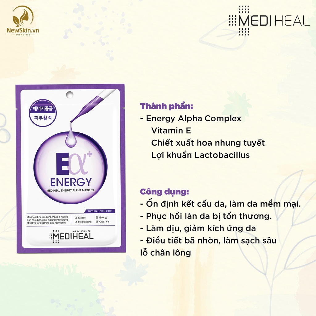 Mặt Nạ Miếng Chăm Sóc Da Chuyên Sâu Mediheal Alpha Mask EX 23ml