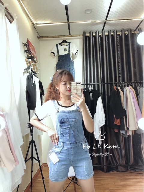 Yếm Jeans Quần Sóoc Full Size SML, Yếm Quần Co Giãn ❤️