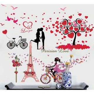 Decal dán tường bộ đôi kết hợp