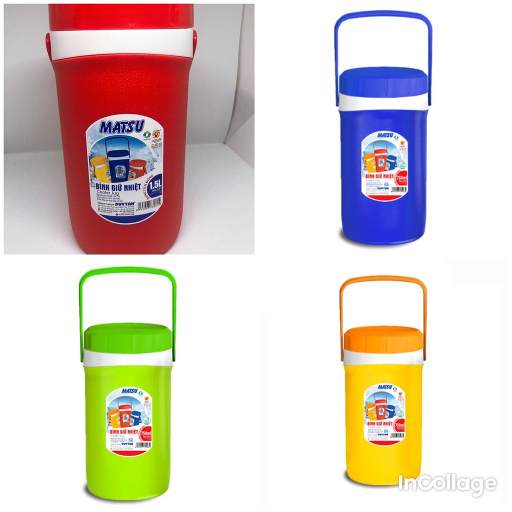 👏 Bình ( ca ) đá nhựa giữ lạnh 1,5 lít DUY TÂN