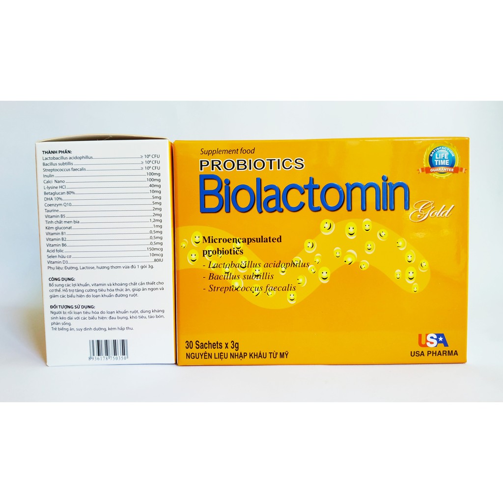 MEN GÓI BIOLACTOMIN GOLD - CÂN BẰNG HỆ TIÊU HÓA ĐƯỜNG RUỘT - CHỐNG TÁO BÓN - KÍCH THÍCH ĂN - TĂNG CƯỜNG SỨC ĐỀ KHÁNG