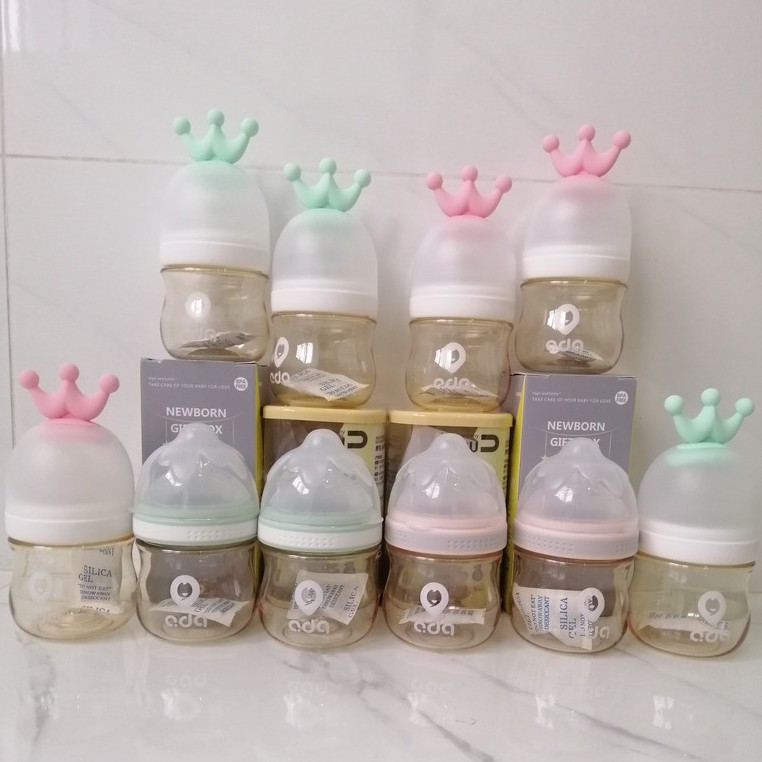Bình sữa Ada cổ rộng 120ml ti mềm như ti mẹ dùng cho bé sơ sinh