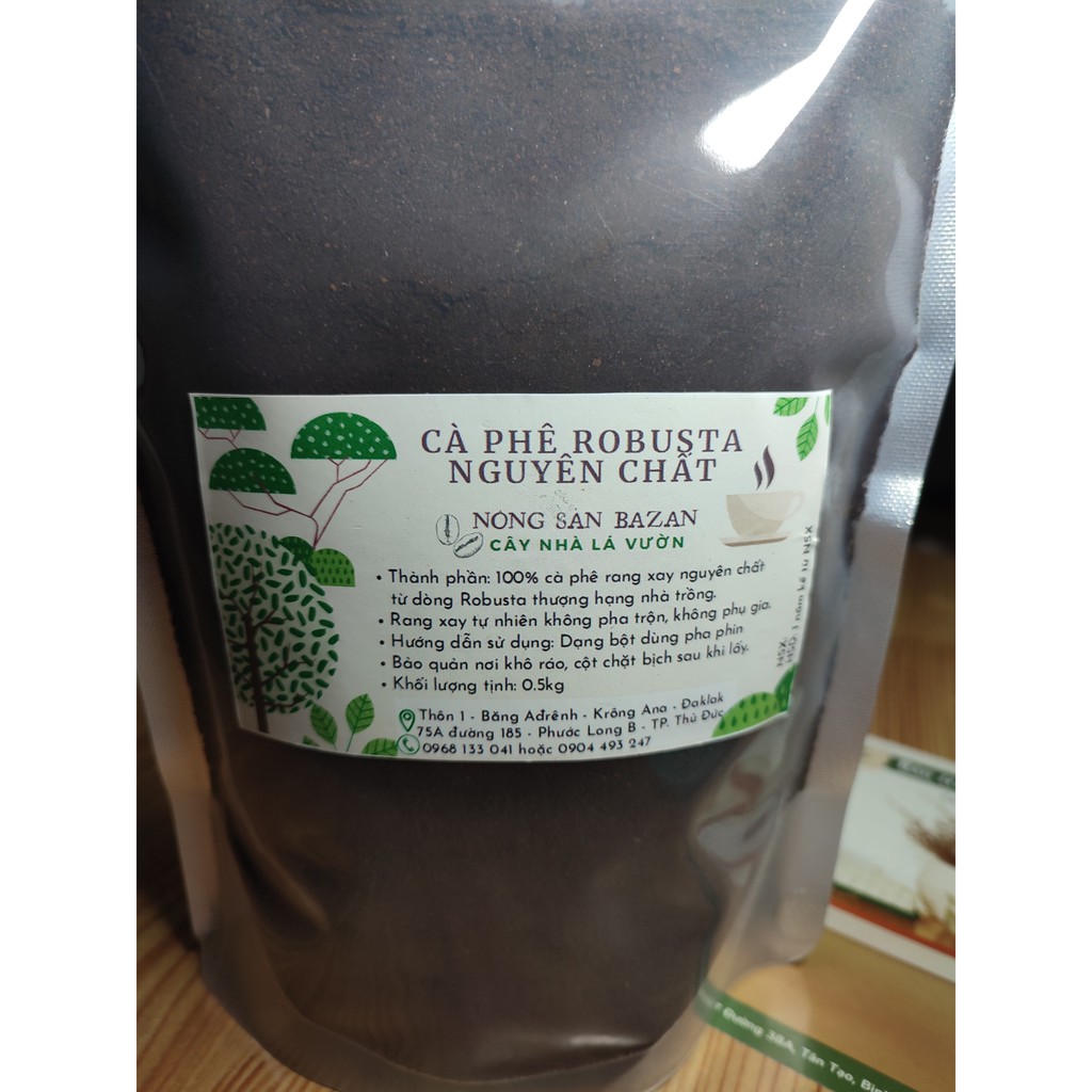 CÀ PHÊ RANG XAY SẴN NHÀ LÀM - Cà Phê Robusta (500gr) Rang Xay Nguyên Chất