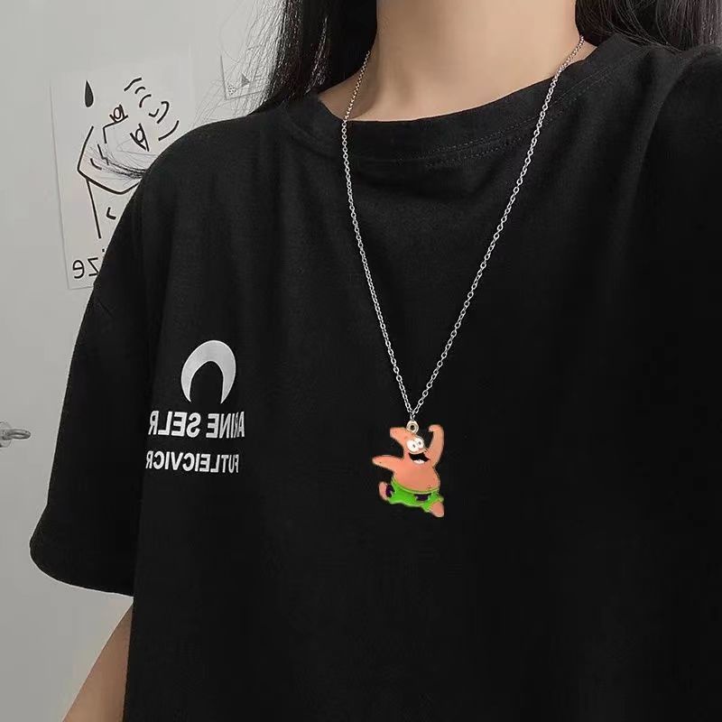[Giao hàng ngẫu nhiên] Giao hàng ngẫu nhiên SpongeBob SquarePants Vòng cổ Nơ kim cương Vòng cổ Gấu trúc Bông tai Handmade Hộp mù