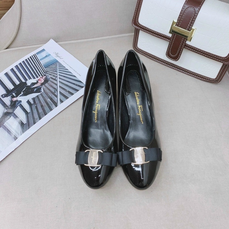 HÀNG CÓ SẴN !!! Salvatore gót vuông da bóng