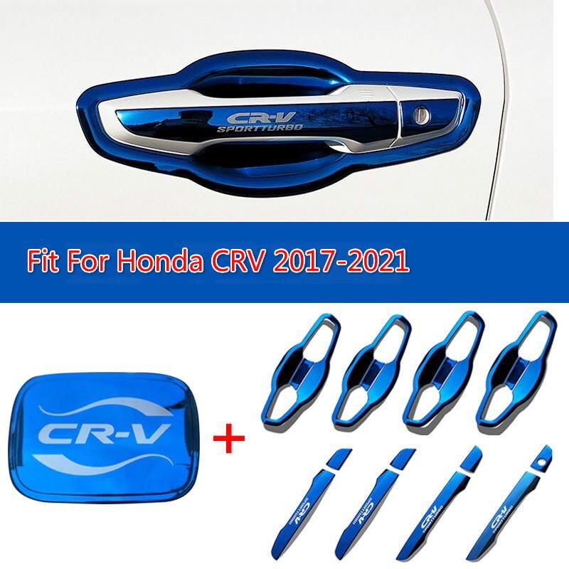 1 Bộ Nhãn Dán Tay Nắm Cửa Xe Hơi Honda CRV CR-V 2017-2021 Bằng Thép Không Gỉ
