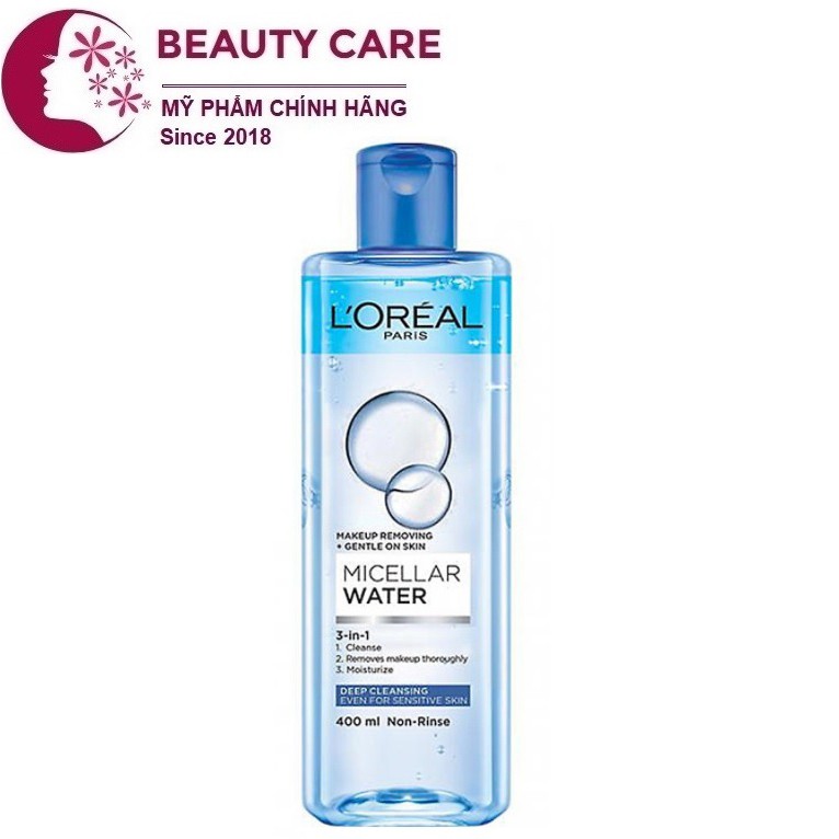 Nước Tẩy Trang L'Oreal 3 In 1 Micellar Làm Sạch Sâu (400ml)