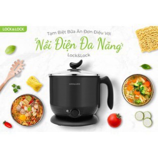 Ca Điện, Nồi Lẩu Điện Mini Đa Năng Lock&Lock Multi Pot 1.2L EJP316BLK