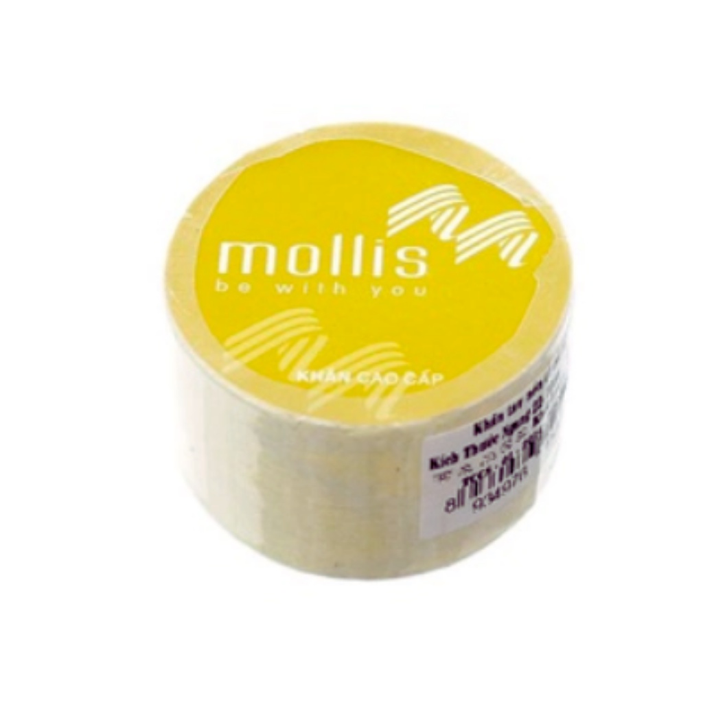 Khăn mặt nén Mollis cotton kích thước 28*42 - Giao màu ngẫu nhiên