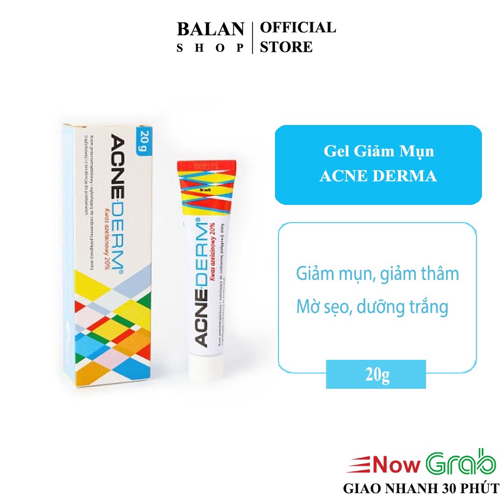 Acne Derm 20% Axit Azelaic Giảm Mụn, Giảm Thâm, Làm Trắng Da 20g - Balan Shop