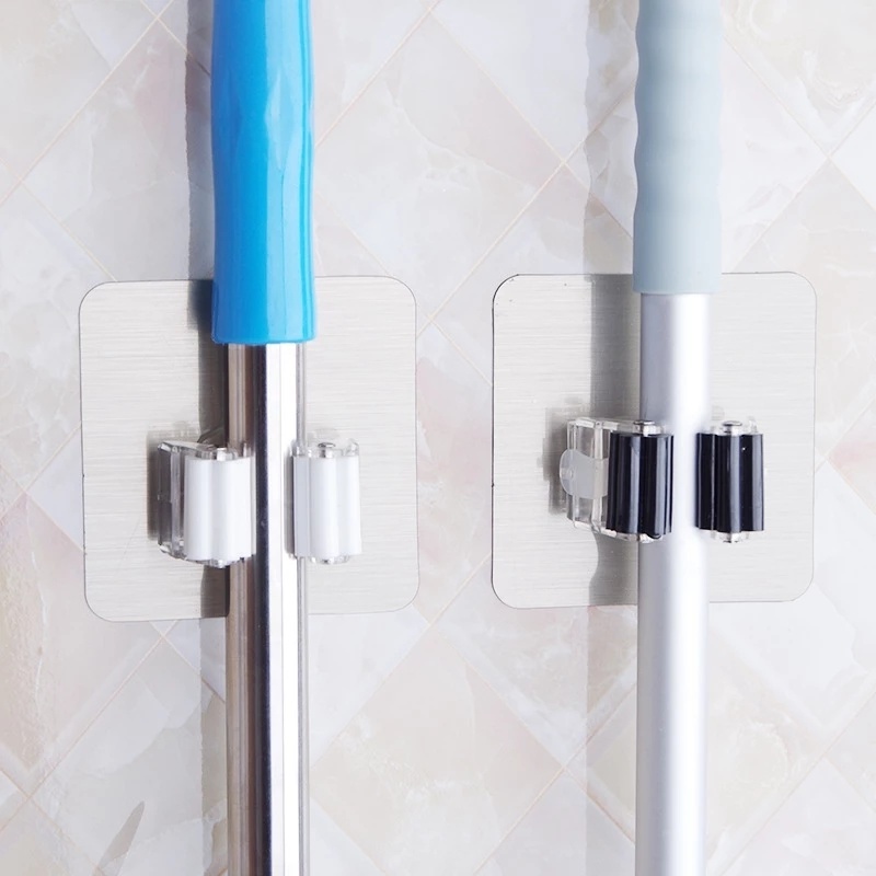 1 Giá Đỡ Chổi Lau Nhà 2 Kích Cỡ Bằng Nhựa Chống Thấm Nước Đa Năng