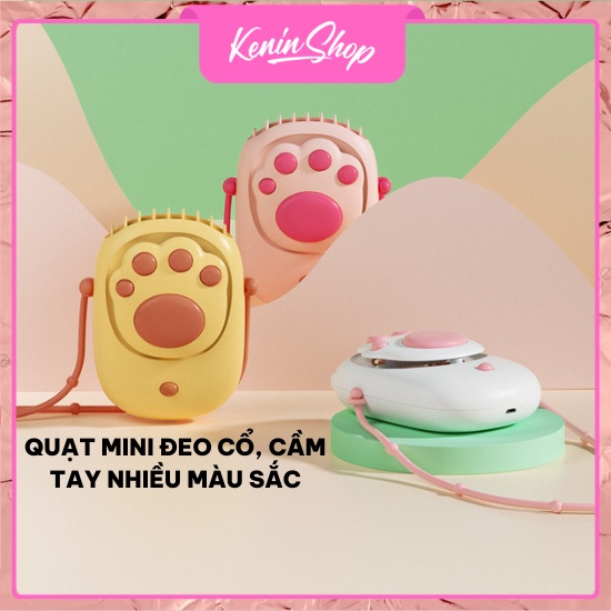 Quạt mini đeo cổ HANGING NECK FAN quạt mini cầm tay hàng chính hãng tiện lợi cao cấp nhiều màu sắc KENIN SHOP