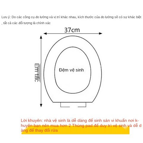 đệm lót bồn cầu Lưng dày chống thấm nước kiểu dây kéo móc và dây kéo cho hộ gia đình bệ ngồi toilet đệm vòng xoay đa năn