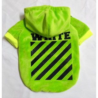 ÁO HOODIE HỒNG OW CHO CHÓ MÈO