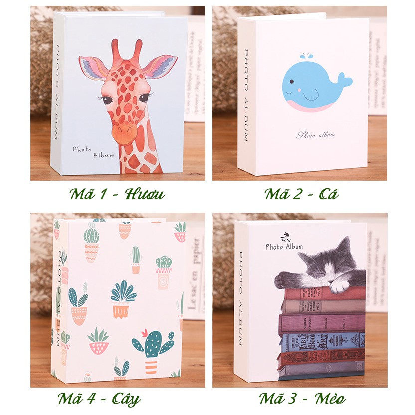 Album Ảnh cỡ 10x15 hình dễ thương , để vừa 100 ảnh 10x15 nhét