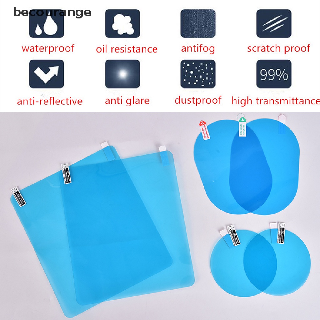2 miếng dán gương chiếu hậu chống sương mù kháng nước cho ô tô