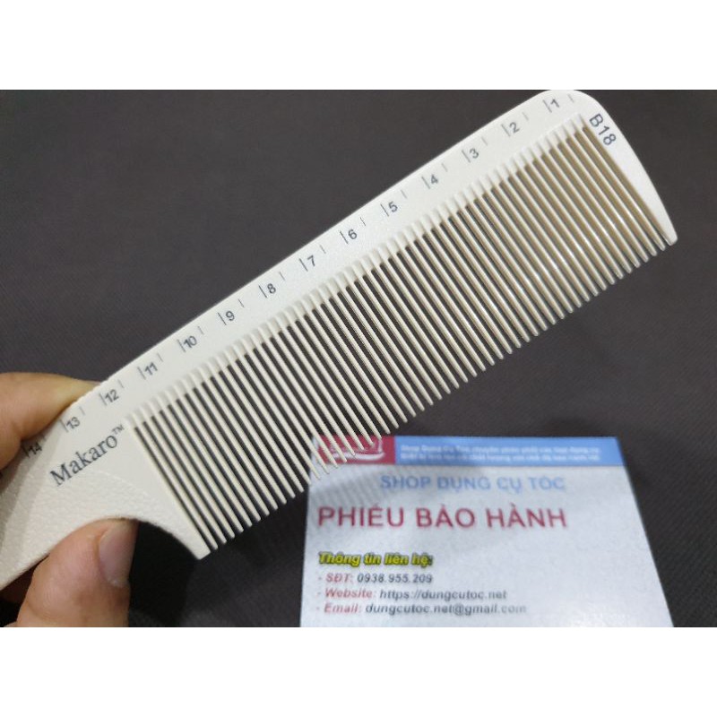 Lược Cắt Tóc Makaro B18, Lược Kê Cắt Tông Đơ WT-129 Bản To Loại Mỏng Chải Bám Tóc.