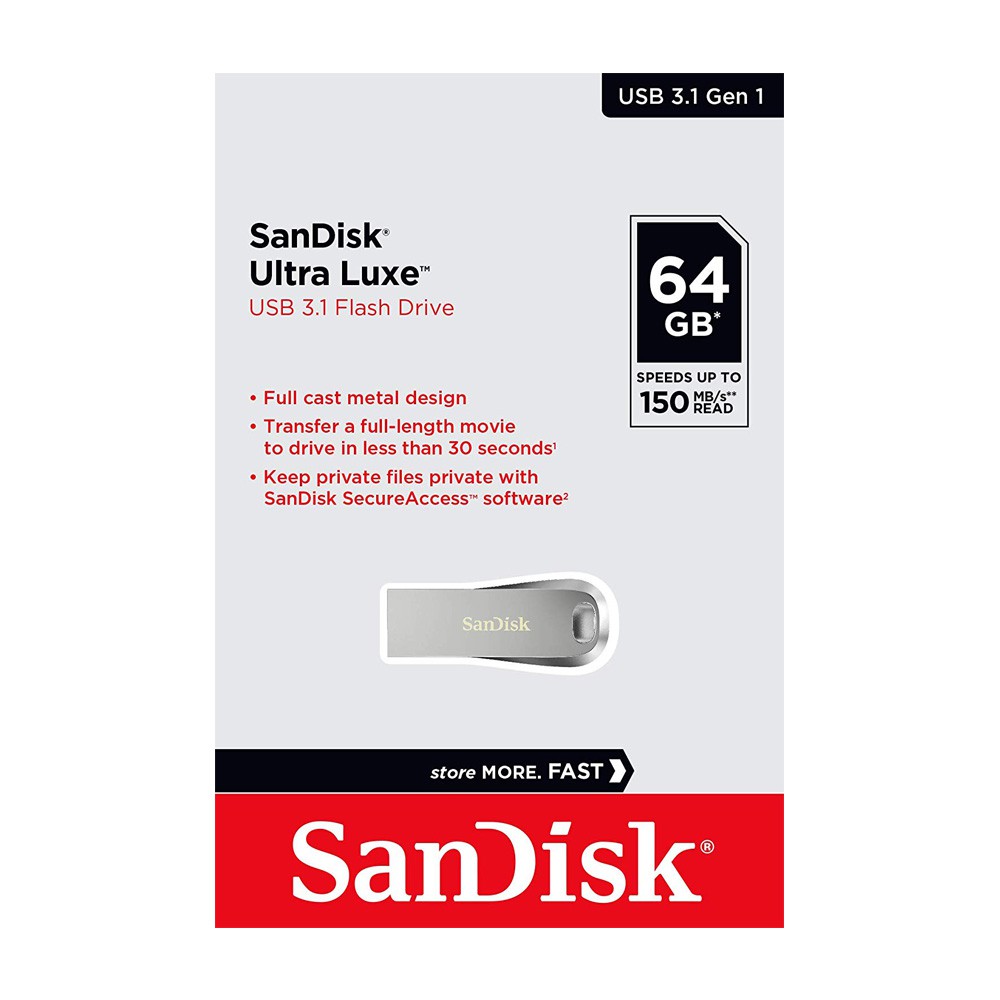 USB 3.1 SanDisk Ultra Luxe CZ74 64GB 150MB/s SDCZ74-064G-G46 - Bảo hành 5 năm