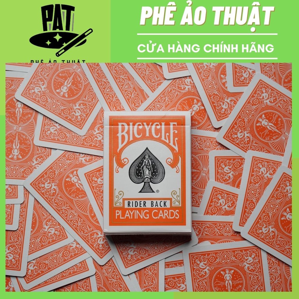 Bộ bài tây ảo thuật - Bicycle Rider Back màu Cam - Hàng chính hãng [Hàng Mỹ]