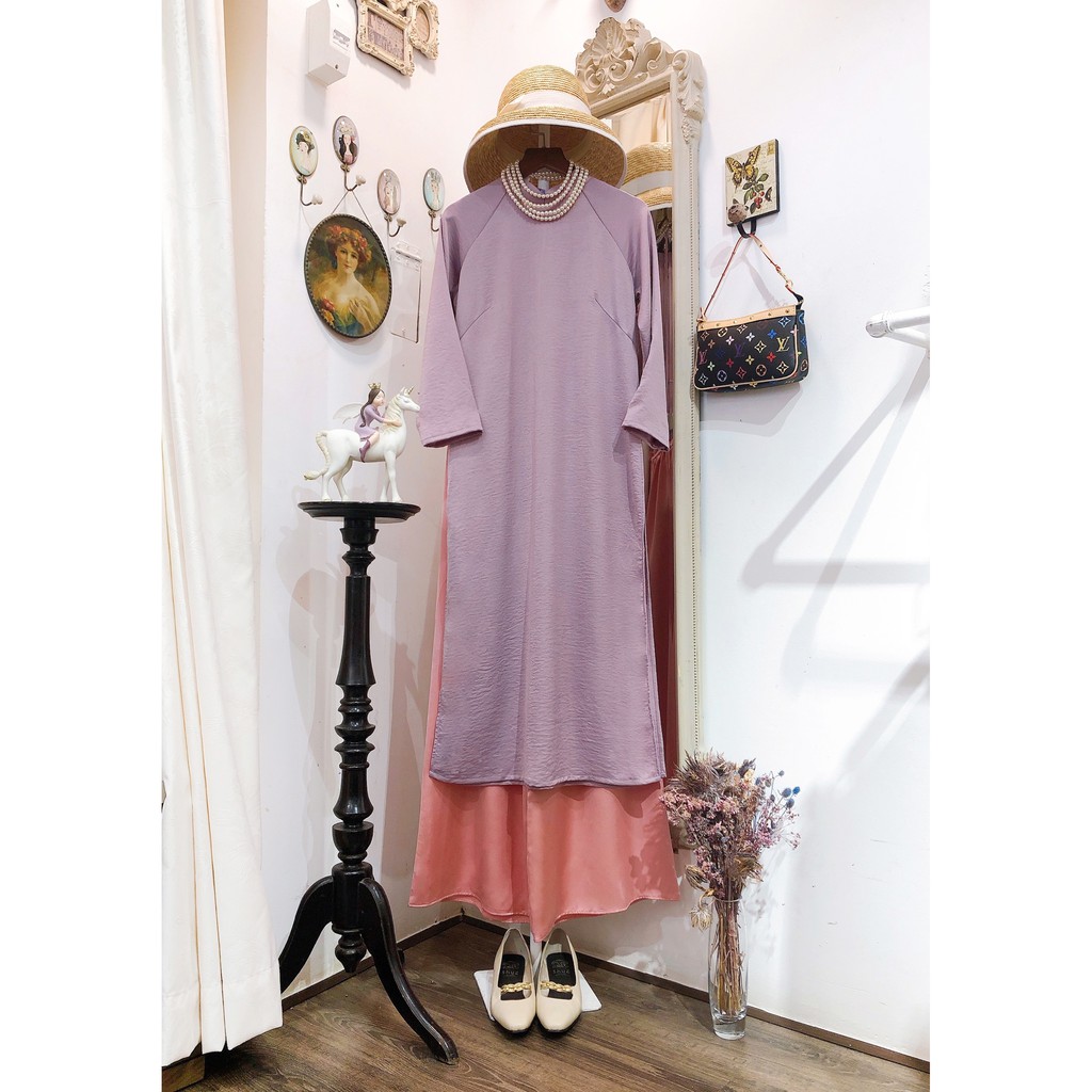 Set Áo dài Rosemary tây thi tím hồng