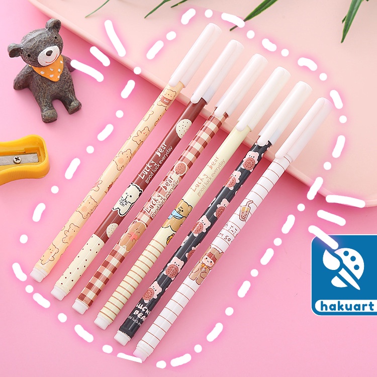 Bút Gel Cung Hoàng Đào &amp; Chó Shiba Inu Mực Đen Giá Rẻ 0.38mm - Họa Cụ Hakuart