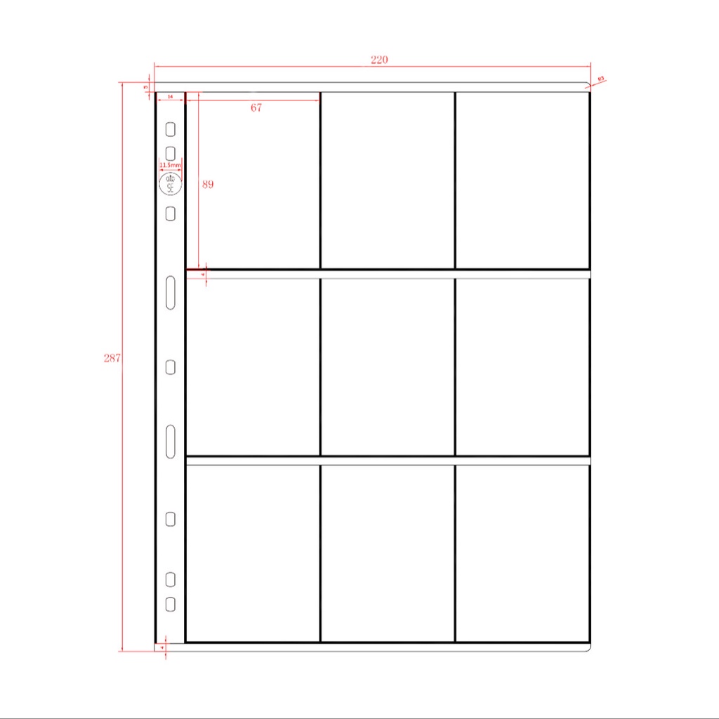 COMBO 10 SHEET SE 9 Ô - BẢO VỆ PHOTOCARD
