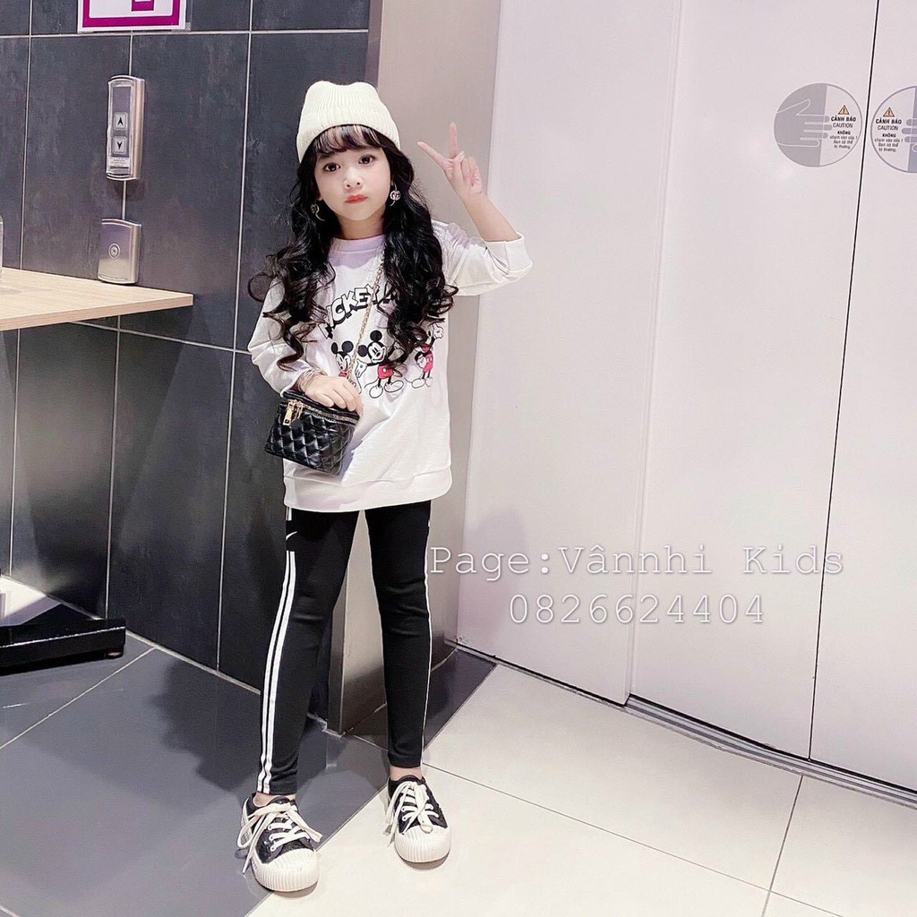 sét bộ micky thụng quần legging cho bé