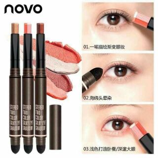 PHẤN MẮT THỎI NOVO 2 LINE STEREO TWO LINE EYE SHADOW