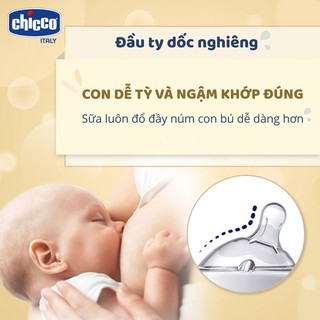 🎀Có Sẵn🎀 BÌNH SỮA CHICCO NÚM NGHIÊNG 150ML