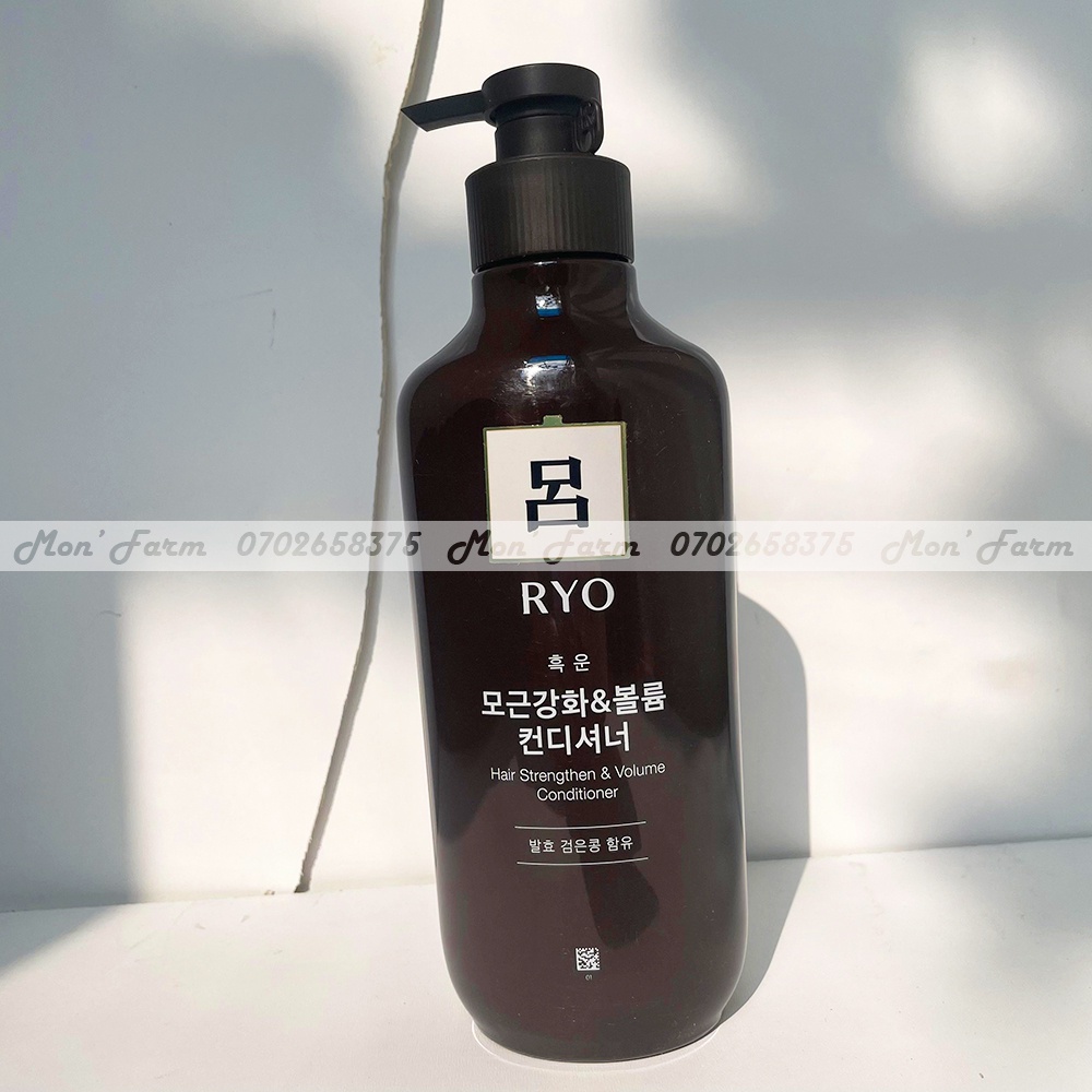 Dầu Gội Xả Ryo Đậu Đen Nhân Sâm Củng Cố Chân Tóc Và Làm Dày Tóc Hair Strengthen Volume 550ml