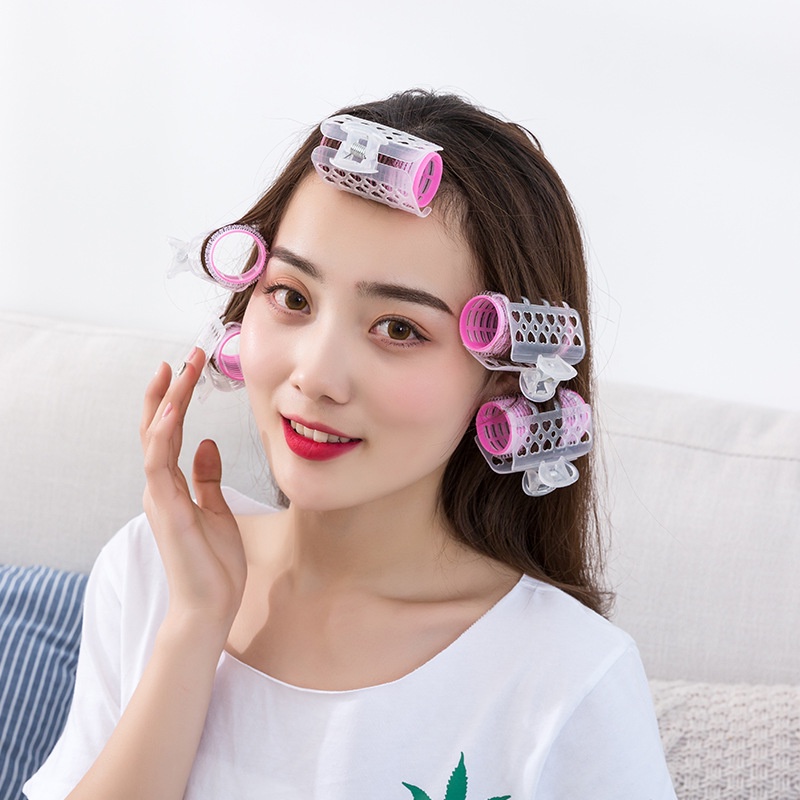 Set 3 Lô Uốn Tóc Tự Dính Bằng Nhựa Tiện Dụng Cho Nữ