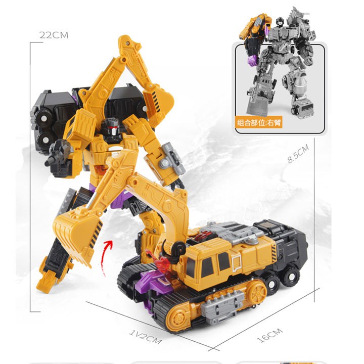 Xe cẩu móc, công trình biến hình Robot đồ chơi trẻ em cao cấp