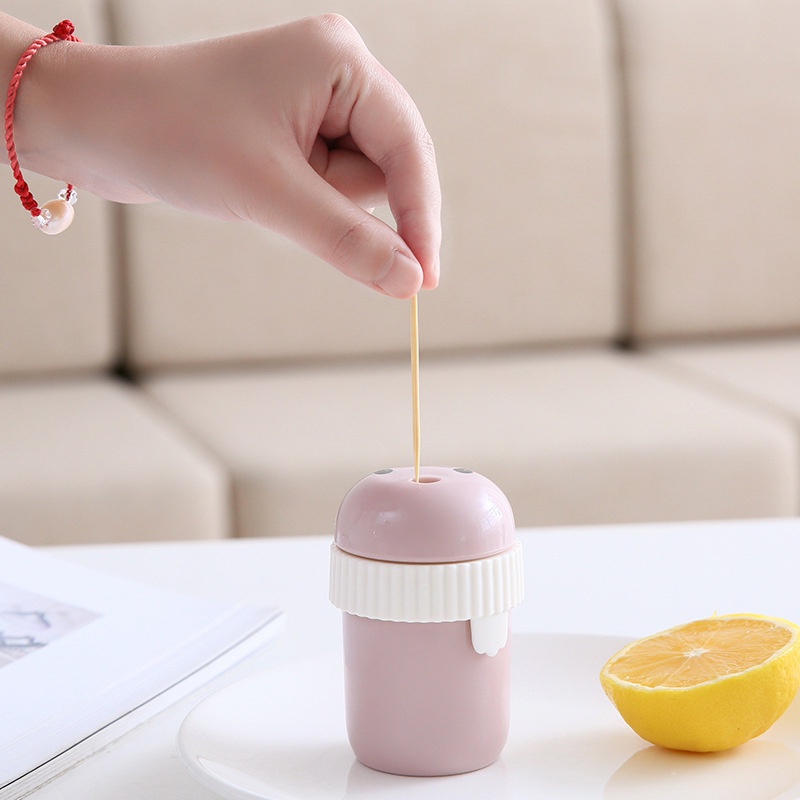 Lọ Đựng Tăm Xỉa Răng Bằng Nhựa Hình Hoạt Hình Sáng Tạo Dễ Thương Đơn Giản Cho Nhà Bếp