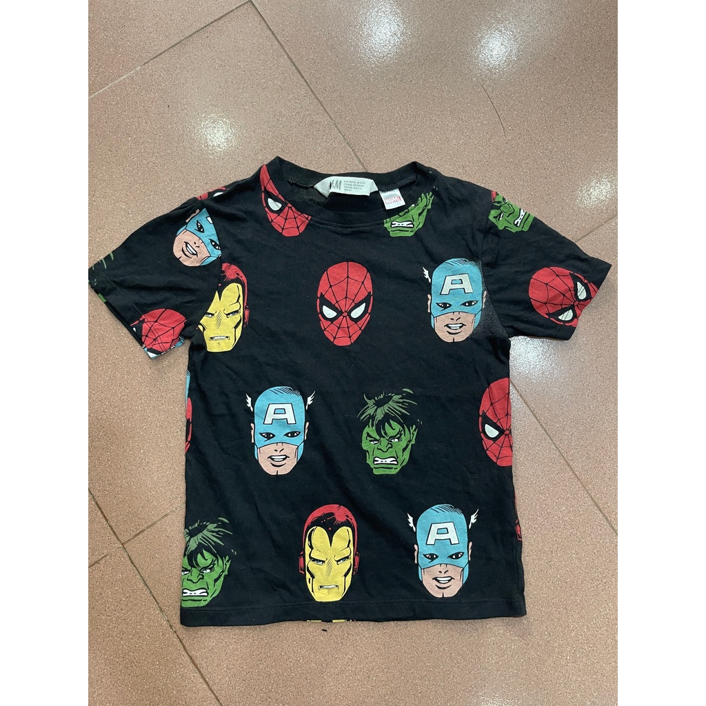 Áo thun trẻ em HM siêu anh hùng Marvel xuất xịn Người nhện, Người Sắt, Hulk, Captain America