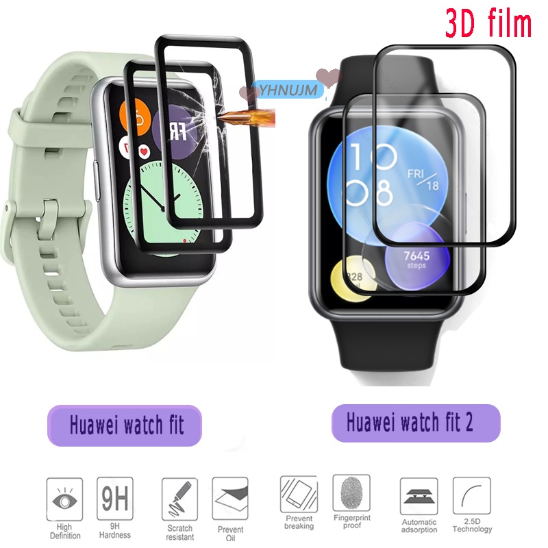 Kính Cường Lực Viền Cong 3D Bảo Vệ Màn Hình Cho Đồng Hồ Thông Minh huawei Watch fit / huawei Watch fit 2