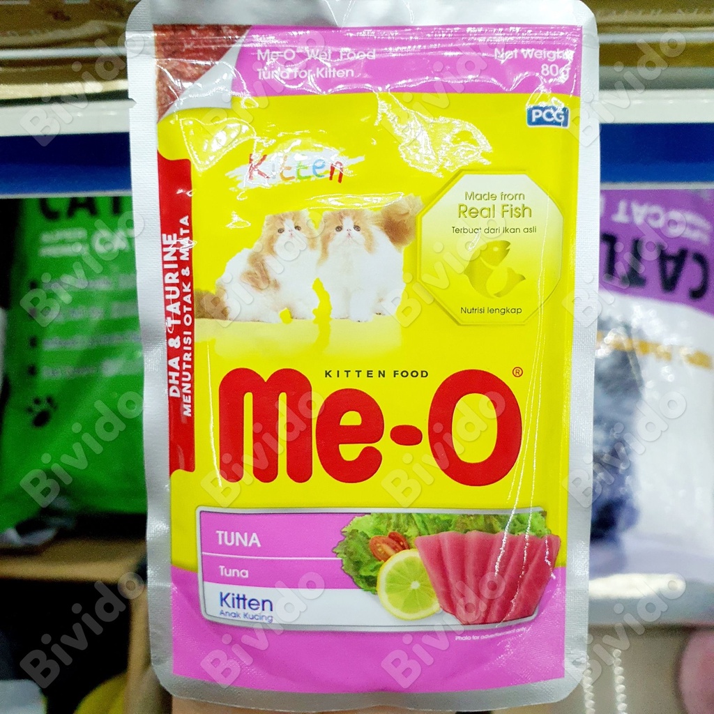 Pate Me-O cho mèo giá rẻ dinh dưỡng đủ vị túi 80g - Bivido