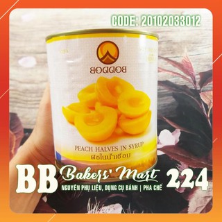 💥 hàng chuẩn 💥 đào miếng ngâm boddob thái lan đóng lon - lon 820gr