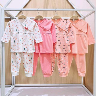 Bộ nỉ dài tay bé gái Lullaby cao cấp thu đông