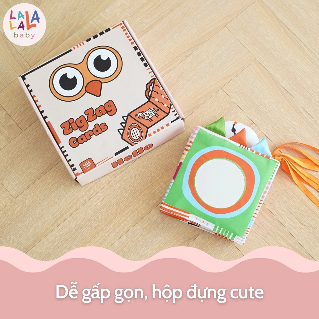 Sách Vải kiêm Quây cũi Kích thích thị giác cho bé Lalala Baby 3in1