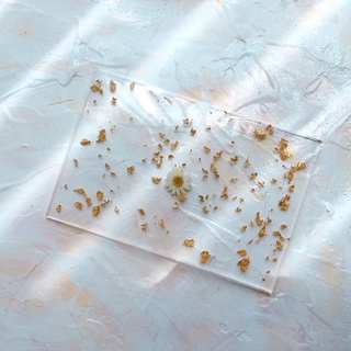 Palette/ bảng pha màu resin hoa cúc/ nghệ thuật, trang trí