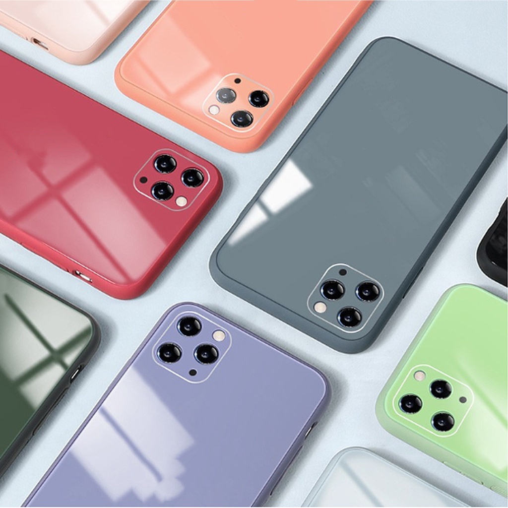 Ốp điện thoại tráng gương màu sắc ngọt ngào cho iPhone 6 6S X XS MAX XR iPhone 11 11Pro iPhone 11Promax