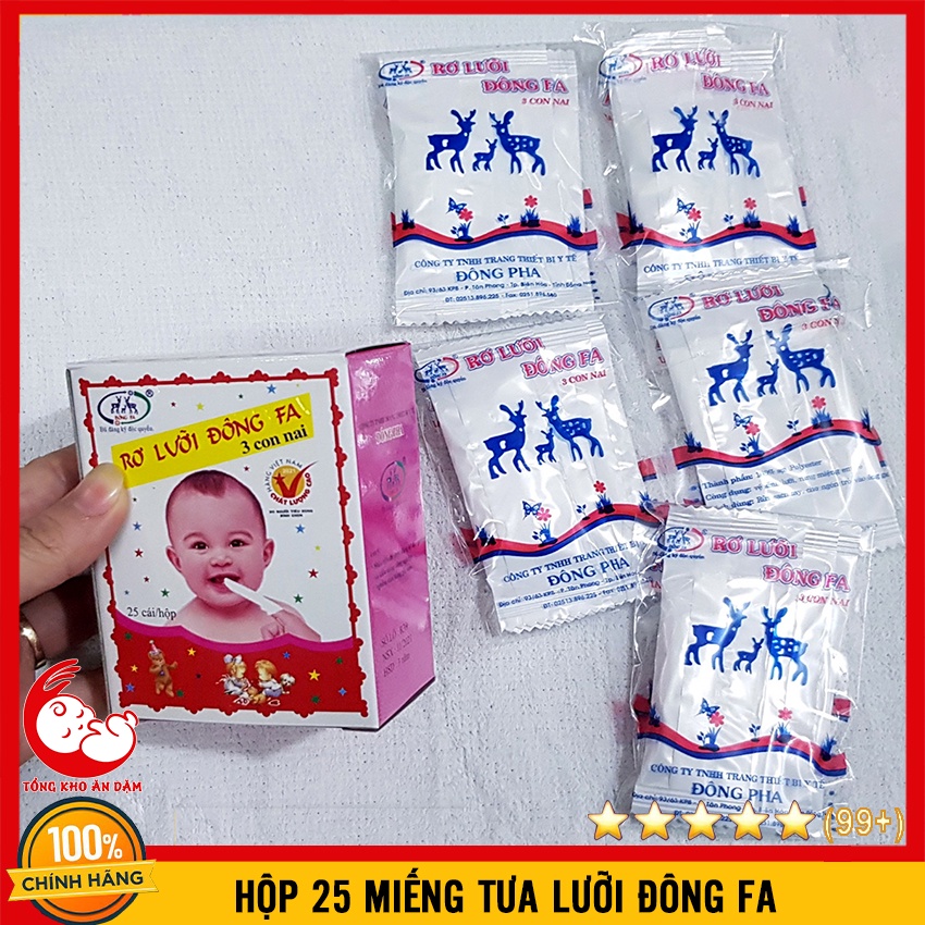 Hộp 25 Chiếc Tưa Lưỡi / Rơ Lưỡi Đông Fa Cho Bé Sơ Sinh (1 Hộp)