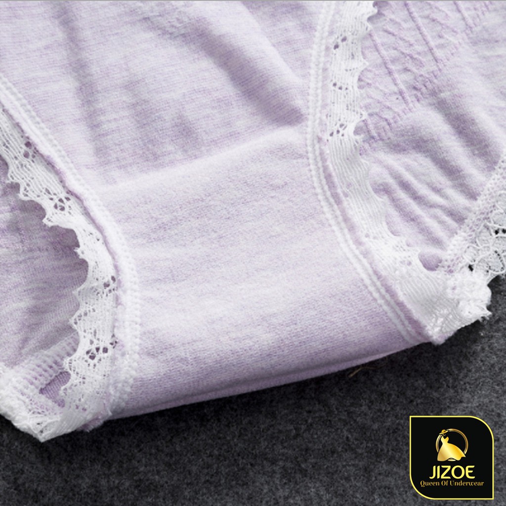 Quần lót nữ mặc váy dễ thương Cotton viền ren thông hơi giá rẻ JIZOE QLT03 | BigBuy360 - bigbuy360.vn