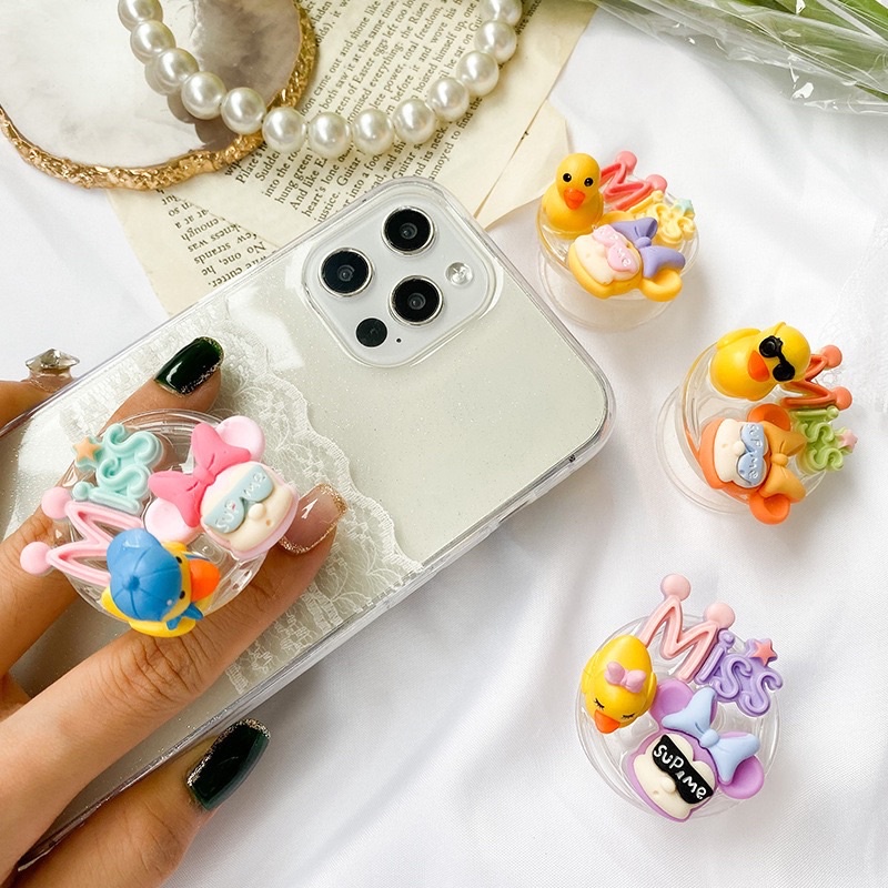 Giá đỡ điện thoại Popsocket chú vịt vàng | candylab.official