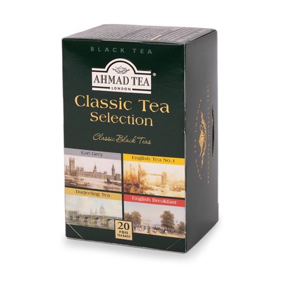 TRÀ AHMAD ANH QUỐC - BỘ SƯU TẬP TRÀ ĐEN (40g) - Classic Tea Selection - 4 loại Trà đen Anh Quốc