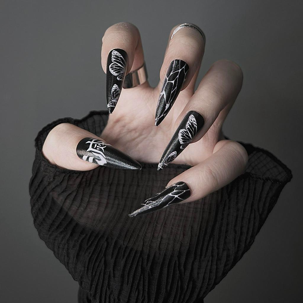 Móng Tay Giả Anime Nail Bộ 24 Nail Box Demon Slayer - Kimetsu No Yaiba Kèm Phụ Kiện Làm Móng