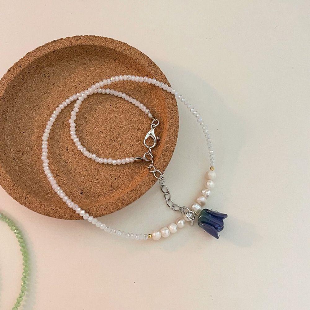 AROMA Vòng cổ Mặt Hoa Tulip Ngọt Ngào Cho Nữ