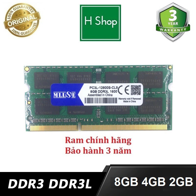 Ram laptop DDR3L (PC3L) 8gb bus 1600 và các loại khác, bảo hành 3 năm