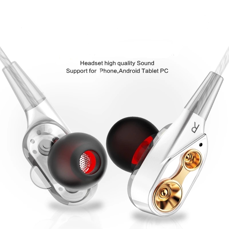 Tai Nghe Nhét Tai Bass Đôi 4D Chống Ồn Có Mic Mới